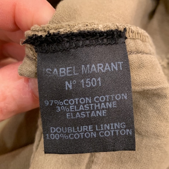 ISABEL MARANT ÉTOILE WOMENS TAN Cotton JEANS - FIT LIKE AMERICAN SIZE 6/8 - Picture 12 of 12